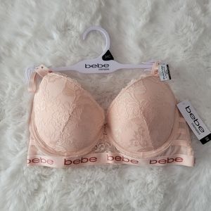 BEBE BRAND NEW PUSH UP LONG LINE BRA TAG FREE SIZE 34C